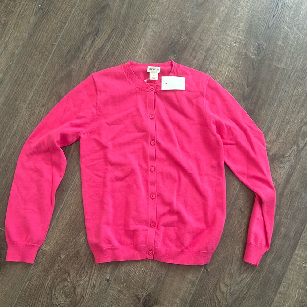 🆕 J Crew Kids - Pink cotton cardigan - NWT